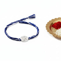 Load image into Gallery viewer, Sterling silver (92.5% purity) Shree Ganesh Rakhi thread –
