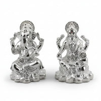 Load image into Gallery viewer, sterling Silver (92.5% purity) Solid Silver Ganesh Lakshmi
