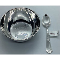 Load image into Gallery viewer, Sterling Silver 925 Honey Bee Bowl and spoon set ~8.5CM
