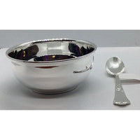 Load image into Gallery viewer, Sterling Silver 925 Teddy bear Bowl and spoon set ~9CM
