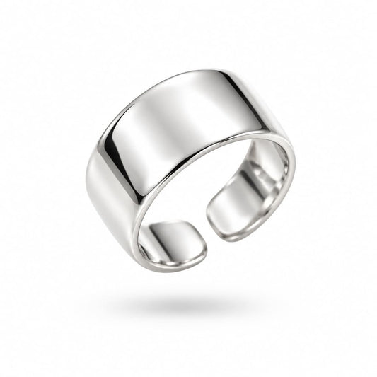 Sterling Silver Adjustable Wide Band Ring (7g) - Rings