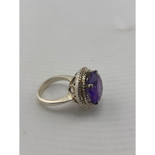 Sterling Silver Amethyst Ring - Rings
