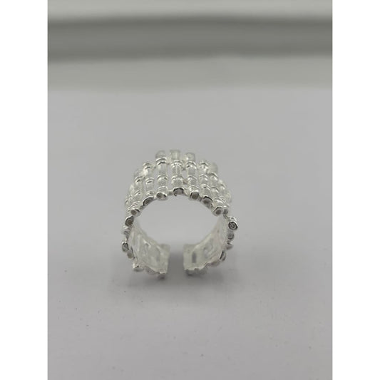 Sterling Silver Bamboo Lattice Ring (7g) - Rings