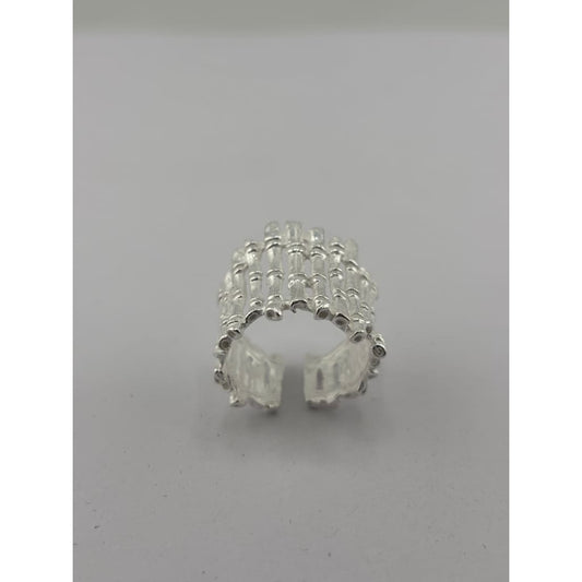 Sterling Silver Bamboo Lattice Ring (7g) - Rings
