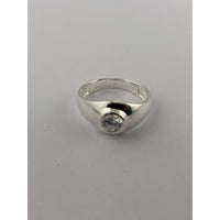Load image into Gallery viewer, Sterling Silver Bezel Solitaire Ring - Rings