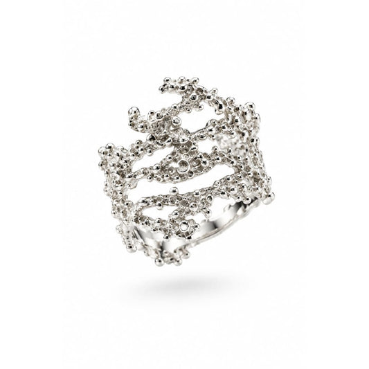 Sterling Silver Coral Branch Ring (4g) - Rings
