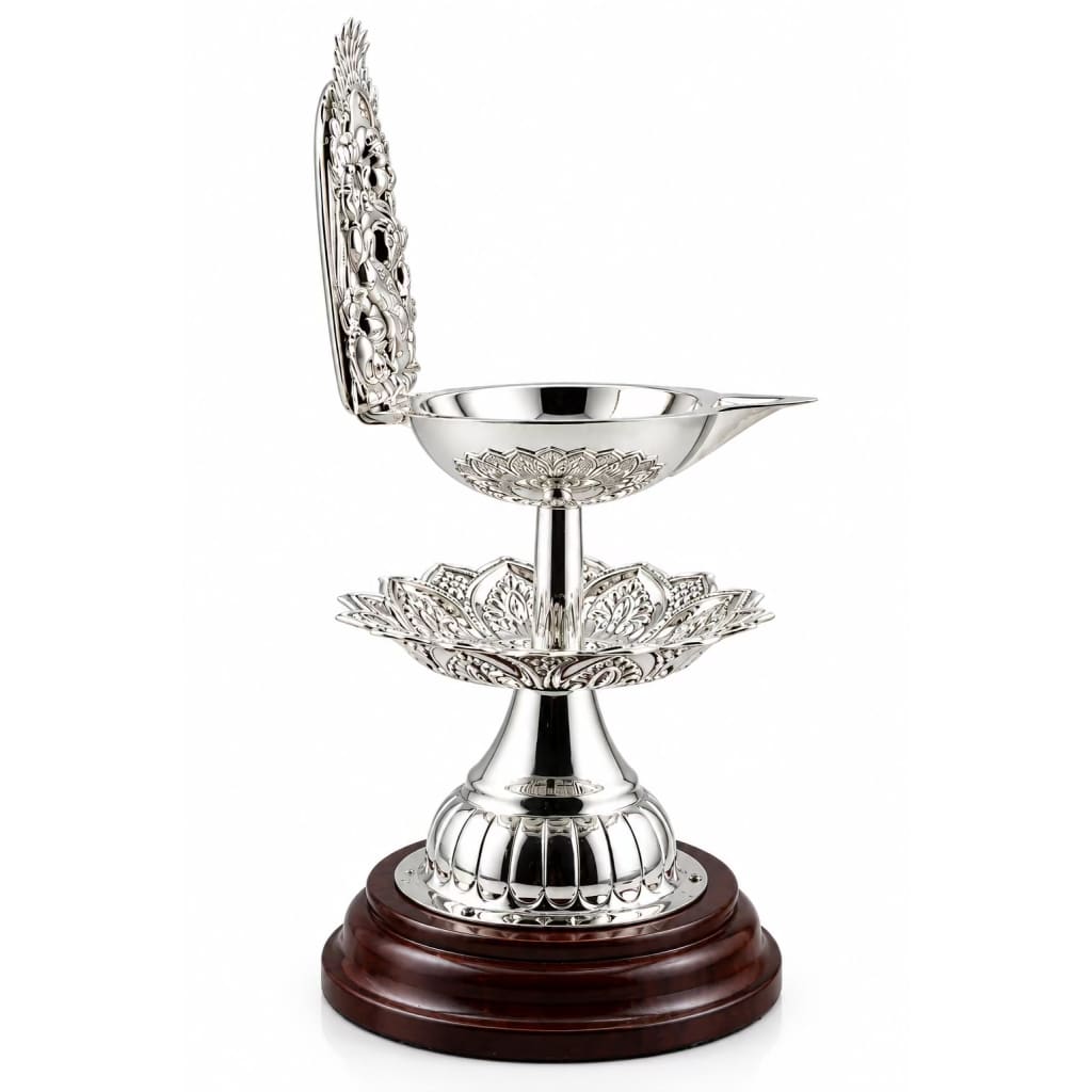 Sterling Silver Diya Centrepiece Lamp 86gm – Home Temple &