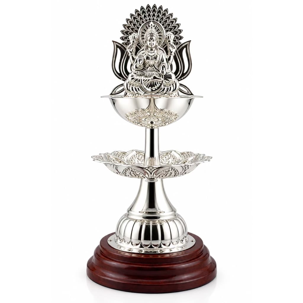 Sterling Silver Diya Centrepiece Lamp 86gm – Home Temple &