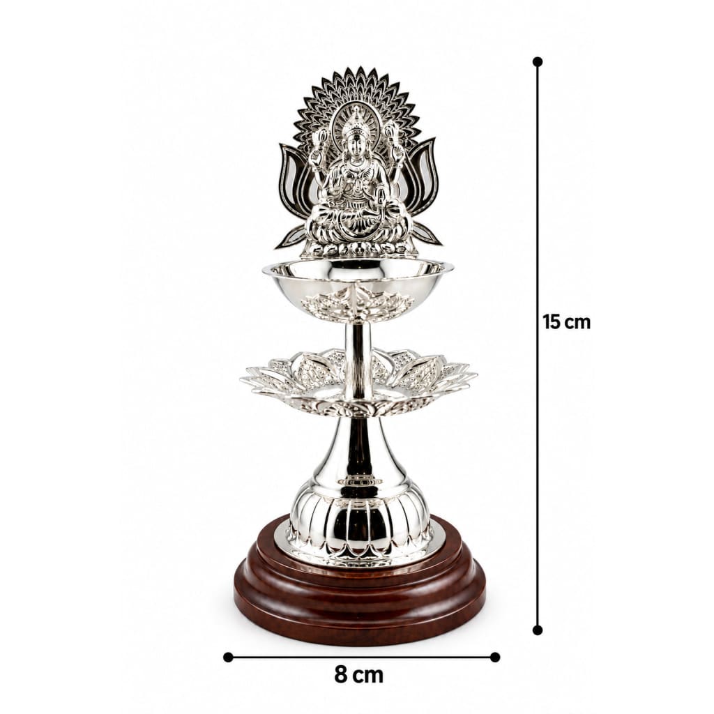 Sterling Silver Diya Centrepiece Lamp 86gm – Home Temple &