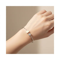 Load image into Gallery viewer, Sterling Silver Double Heart Women’s Bracelet (92.5% ) | 6g
