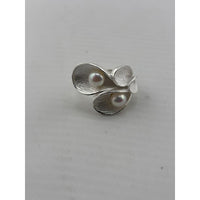 Load image into Gallery viewer, Sterling Silver Double Pearl Ring (10.1g)

