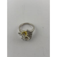 Load image into Gallery viewer, Sterling Silver Floral Cluster Ring (5.52g) - Size N
