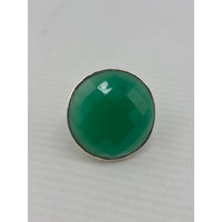 Load image into Gallery viewer, Sterling Silver Green Stone Ring (17g)
