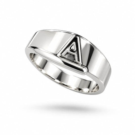 Sterling Silver Initial A Ring - Rings