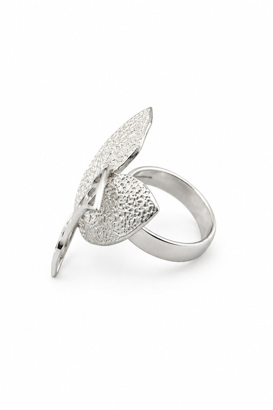 Sterling Silver Leaf Ring - Rings