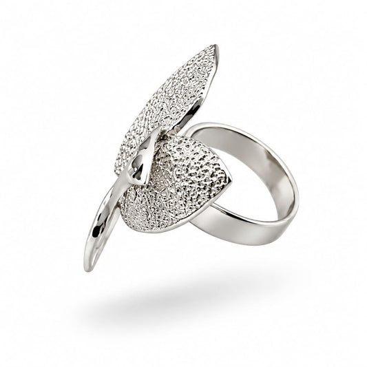 Sterling Silver Leaf Ring - Rings