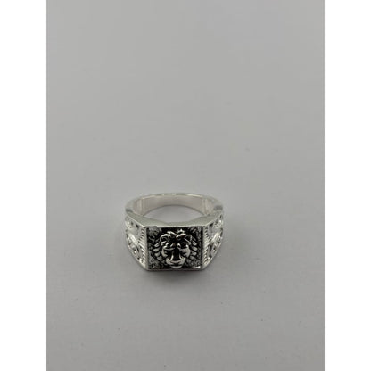 Sterling Silver Lion Head Ring - Rings