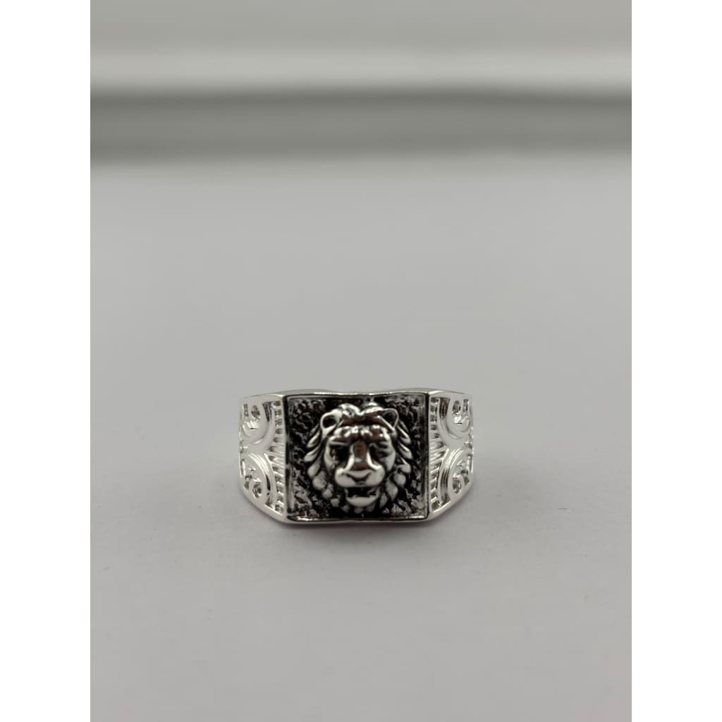 Sterling Silver Lion Head Ring - Rings