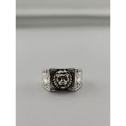 Sterling Silver Lion Head Ring - Rings