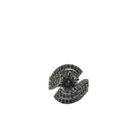Load image into Gallery viewer, Sterling Silver Pave Swirl Ring (7.86g) - Size O
