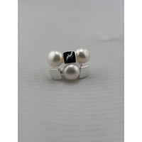 Load image into Gallery viewer, Sterling Silver Pearl Cluster Ring
