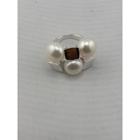 Load image into Gallery viewer, Sterling Silver Pearl Cluster Ring

