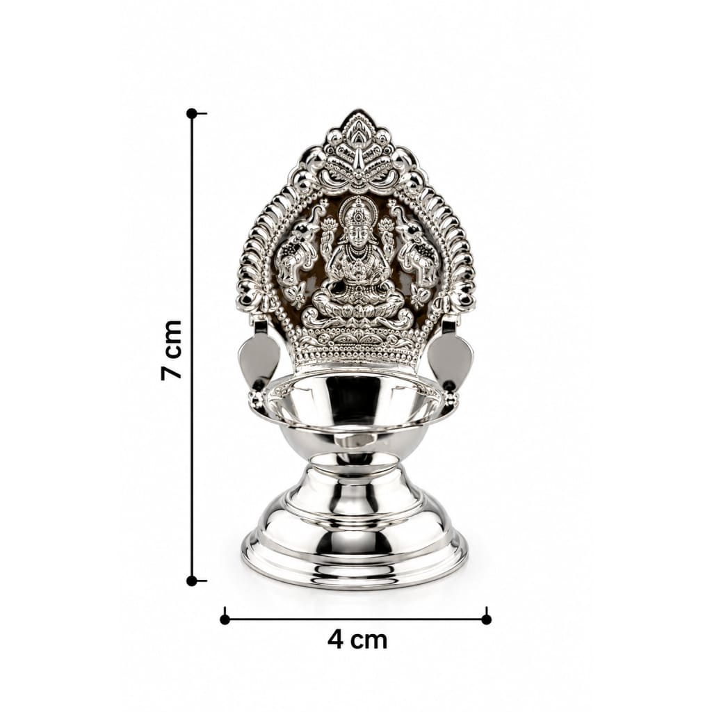 Sterling Silver Pooja Diya 17gm – Everyday Aarti Lamp - Idol