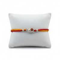 Load image into Gallery viewer, Sterling Silver Rakhi Ganesh Rudraksh
