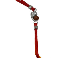 Load image into Gallery viewer, Sterling Silver Rakhi Ganesh Rudraksh
