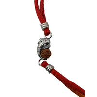 Load image into Gallery viewer, Sterling Silver Rakhi Ganesh Rudraksh
