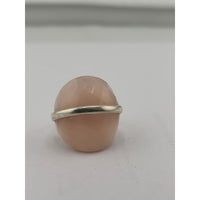Load image into Gallery viewer, Sterling Silver Rose Quartz Dome Ring
