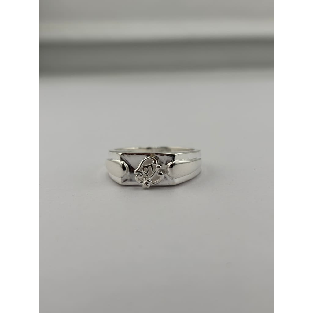 Sterling Silver Stepped Signet Ring (4.25g) - Size U - Rings