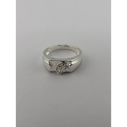 Sterling Silver Stepped Signet Ring (4.25g) - Size U - Rings