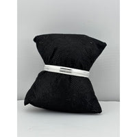 Load image into Gallery viewer, Striped Silver Kada – 925 Sterling Silver Bracelet Textured Band with Center Highlight Design
