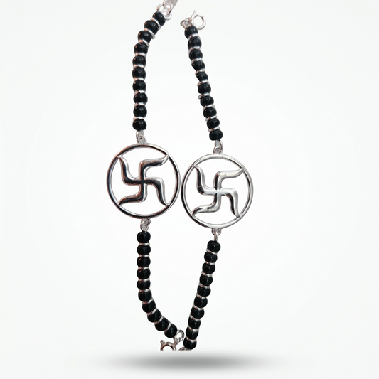 SWASTIK Sterling Silver Nazariya Bracelet for Kids (0-1 years)
