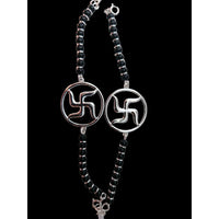 Load image into Gallery viewer, SWASTIK Sterling Silver Adjustable Nazariya Bracelet for Kids (0 – 1 years)
