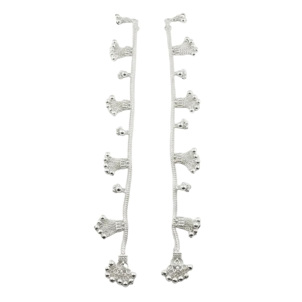 Tassel Charm Chain Anklet – 925 Sterling Silver
