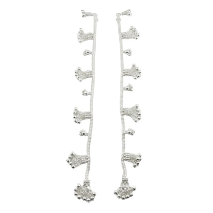 Tassel Charm Chain Anklet – 925 Sterling Silver