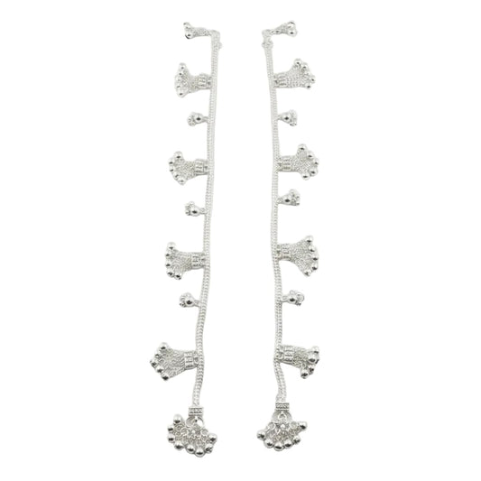 Tassel Charm Chain Anklet – 925 Sterling Silver
