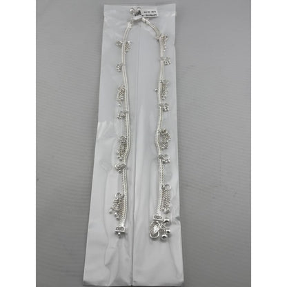 Tassel Charm Chain Anklet – 925 Sterling Silver