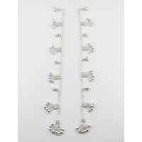 Load image into Gallery viewer, Tassel Charm Chain Anklet – 925 Sterling Silver – Adjustable-45g
