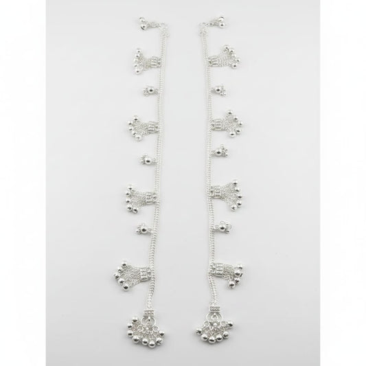 Tassel Charm Chain Anklet – 925 Sterling Silver