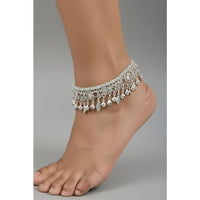 Load image into Gallery viewer, Tassel Charm Chain Anklet – 925 Sterling Silver – Adjustable – 45g
