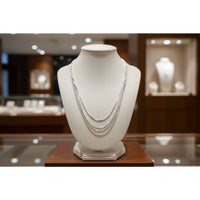 Load image into Gallery viewer, Textured Box Link Silver Chain 925 | Modern Square Necklace