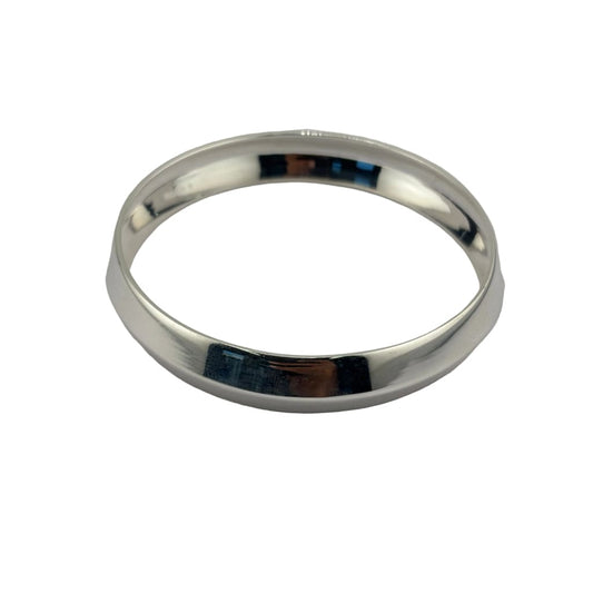 Thick Plain Silver Kada – 925 Sterling Heavy Polished Round