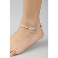 Load image into Gallery viewer, Trio Bead Elegance Silver Anklet – 99.9% Pure Silver – Weight:20g
