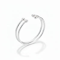 Load image into Gallery viewer, Twin Bead Silver Kada – 925 Sterling Silver Bracelet Double

