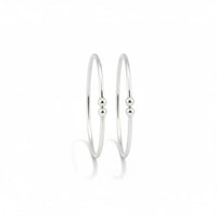 Load image into Gallery viewer, Twin Bead Silver Kada Pair – 925 Sterling Silver Bracelet

