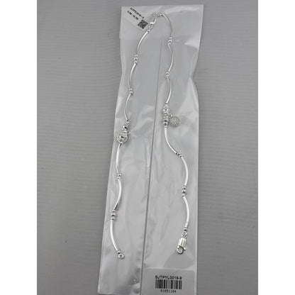 Wave Bar Silver Anklet – 99.9% Pure Weight:16g