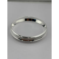 Load image into Gallery viewer, Wide Silver Kada with Diamond-Cut Cross-Hatch Diagonal Band
